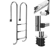 Bc-elec - Escalera de piscina PL003 con 3 peldaños de acero inoxidable 304SS, 158 cm, escalera de piscina con 3 peldaños.