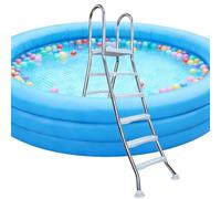 Escalera de piscina con entrada de doble cara y escalones antideslizantes para un acceso seguro y fácil