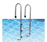 Escalera de piscina de acero inoxidable de 2/3 peldaños para piscinas de agua salada en el suelo, instalación integrada