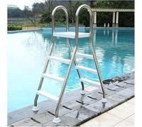 Escalera de piscina sobre el suelo con escalones extraíbles para una fácil entrada y salida, capacidad de 660 libras