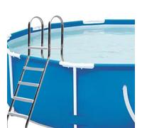 Escalera de piscina sobre el suelo - Escalera de piscina de acero inoxidable antideslizante de doble cara de 4 escalones