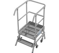 Escalera de plataforma antideslizante R13 KRAUSE, con ascenso por un solo lado
