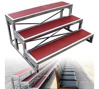 Escalera de plataforma de coro recta antideslizante, elevadores corales de pie para escuela, iglesia, boda, soporte de música coral, premio de fotos de grupo de canto, podio, escalón de 1 nivel