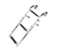 Escalera de plegable, 2+1 escalones accesorios de flotador de acero inoxidable, peldaño de piscina, para deportes acuáticos nadadores buzos propietarios de barcos más casa a bordo