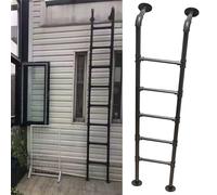 Escalera de Salida de Emergencia de Alta Resistencia, Escalera de ático montada en la Pared para Escalada Segura, Escalera de Metal de 1,5 m (4,9 pies) a 3 m (9,8 pies) p