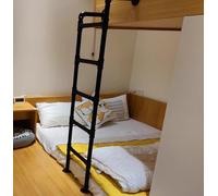 Escalera de Salida de Pozo Montaje en Pared/Escape Alto para Loft/Ventana/sótano, literas Verticales de Hierro para remolques de Viaje Camper para Camas de Cabina gemelas de RV, Metal Negro