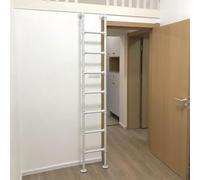 Escalera de salida de pozo para ventana de sótano, escalera de metal de 2 pisos para literas de caravana, loft interior, cama individual, dormitorio, biblioteca, almacén, terraza al aire libre (200 cm