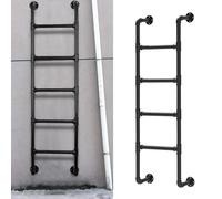 Escalera de Salida para áticos de 100-300 cm, de Hierro Forjado, para sótano, Ventana, Entrada, Escalera de Mano de Pared para dormitorios, azoteas y Exteriores, tamaño Personalizable.(100cm/39in)