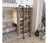 Escalera de Salida para pozos de Ventana con Accesorios de Montaje, de 1 a 3 Metros, Escalera de Salida Negra para buhardillas, dormitorios, almacenes y Barcos(170cm/67in)