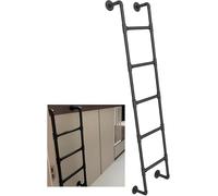 Escalera de salida resistente, escalera de metal montada en la pared para loft y literas, diseño que ahorra espacio para seguridad contra incendios y fácil acceso