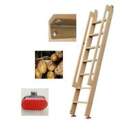 Escalera de seguridad de madera para interiores para un acceso seguro a zonas altas, ideal para ventanas de ático, loft y sótano