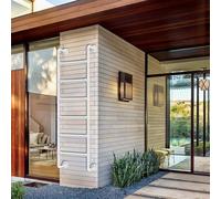 Escalera de seguridad para interiores y exteriores, escalera de salida montada en la pared para sótano, ático, garaje y escape de incendios, 240 cm, diseño blanco para un fácil acceso