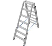 Escalera de tijera KRAUSE, con nivelación, ascenso por ambos lados