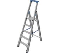 Escalera de tijera KRAUSE, con nivelación, ascenso por un lado