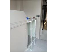 Escalera de Tijera Resistente for Adultos y niños (1 Unidad), tamaño Personalizable, Capacidad de 150 kg, fácil instalación.(White,2.01M)