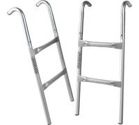 Deuba Escalera para Cama Elástica Trampolín 2 Peldaños 76cm Altura 55cm Montaje Flexible Facilita la Montada