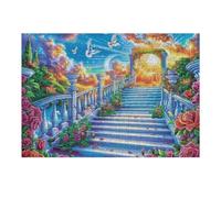 Escalera del Cielo Puerta Dorada Puzzle 300 Piezas Cartón Grueso para Adultos Diversión Grupal Entrenamiento Cerebral Regalo Navideño Regalo Ideal 300 PCS