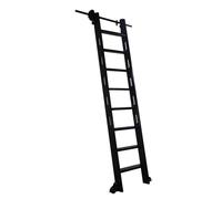Escalera deslizante telescópica de 3.3 a 24 pies, sistema de riel de extensión móvil con conector, perfecto para bibliotecas, talleres y uso doméstico versátil, kit completo de escalera