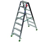 Escalera Doble De Aluminio DOPLA 4 Escalones + Plataforma