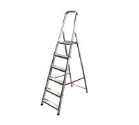 Escalera Doméstica, Escalera Plegable Doméstica, 6 Peldaños, Escalera Profesional, Escaleras de Aluminio, Escaleras Plegables Aluminio, Altura 2,94 Metros y Soporta 150kg