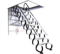 Escalera eléctrica para ático con control remoto, diseño plegable que ahorra espacio para un fácil acceso al techo del hogar