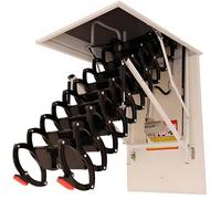Escalera eléctrica para desván con pasamano 2M-3.8M mando a distancia techo escalera telescópica plegable adaptada