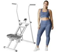 Escalera escaladora Plegable para el hogar, máquina escaladora Vertical de Pedal Grande para Entrenamiento de Cuerpo Completo,escaladores para Ejercicio en casa (Pasamanos Dobles, Color Blanco)