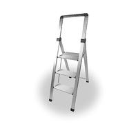 Escalera escalón de 3 peldaños de aluminio pro extrafino