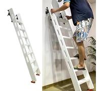 Escalera Escamoteable Escalera de Madera Blanca para Interiores, Escaleras Multiusos para Literas con Accesorios, Escalones para Camas Dobles en Áticos y Garajes(4 Steps L-4.3ft/1.31m)