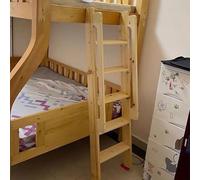 Escalera Escamoteable Escalera de Madera Maciza para Literas de Dormitorio, Peldaños de Acceso Domésticos con Asas, Escaleras para Áticos Dobles con Accesorios de Montaje(8 Steps L-7.4ft/2.25m)