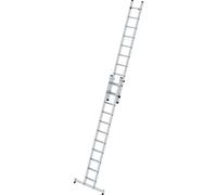 Escalera extensible de peldaños planos, 2 tramos MUNK, con traviesa nivello®