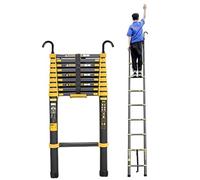 Escalera extensible telescópica de aluminio de 2 m a 6 m con gancho desmontable para tienda de campaña de techo de caravana, carga máxima de 5,9 m, diseño compacto versátil y duradero