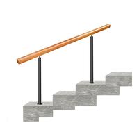 Escalera exterior ils 3-4 barandilla de madera para escalones de seguridad il para patios y porches de hormigón, kit completo de instalación incluido y resistente a la intemperie