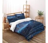 Escalera Galaxia Funda De Edredón 3 Piezas 3D Impresa Starry Sky Theme con 2 Fundas De Almohada Super King（260x220cm） 100% Microfibra Ropa De Cama para Niñosy Hombres
