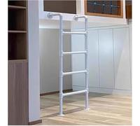 Escalera Industrial de Hierro Resistente for litera, for Salida de Ventanas y Acceso a tejados, tamaño Personalizable, Capacidad de 150 kg.(White,115cm)