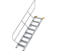 Escalera industrial MUNK, peldaños de aluminio, anchura de peldaños 600 mm