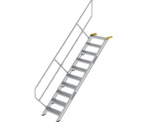 Escalera industrial MUNK, peldaños de aluminio, anchura de peldaños 600 mm