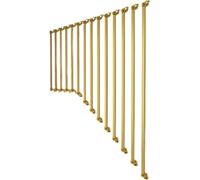 Escalera interior il - Barandilla de hierro forjado desmontable para villa dúplex - Barandilla de metal resistente para escalones, porche y patio - Acabado dorado, 60 cm