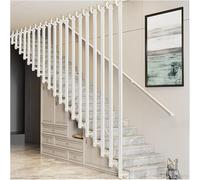Escalera interior ils - Barandilla de hierro forjado resistente para escalones, porche y patio - 145 cm (4.7 pies) desmontaje barandilla para villa dúplex - Soportes de metal blanco