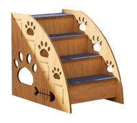 Escalera Interior para Perros, Cama para Gatos de Madera, Acceso para Movilidad de Mascotas, de escalones de Madera Duradera, Acceso a Cama Alta, construcción Robusta y Segura, Ayuda Ligera