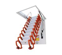 Escalera invisible desplegable para ático, escalera plegable manual telescópica para un fácil acceso al loft