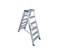 Escalera KTL triple con base Industrial peldaño ancho - Tamaño: 11 x 3 peldaños