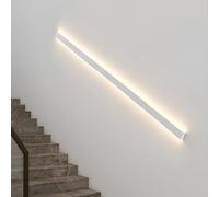 Escalera LED de pared con sensor de movimiento para uso interior y exterior, barandilla ajustable de 3 colores para escaleras, porche y entrada, 1 m, color blanco