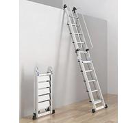 Escalera Litera Escalera Plegable Portátil para Áticos en Espacios Reducidos, Escalera para Altillos y Garajes, Escalera de Aluminio para Literas(11 Steps - 325cm (10.7ft))