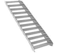 Escalera Metálica Ajustable - 12 escalones 900mm/90 cm ancho x 300mm/30cm alto | Acero Galvanizado | Peldaños impermeables | Pernos, arandelas y tuercas INCLUÍDOS | Ideal exterior