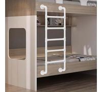 Escalera metálica Blanca para litera Doble, montada en la Pared, para Interiores de altillos, escaleras de Escalada Que ahorran Espacio, Escalera de Salida de Emergencia para Ventanas de sót