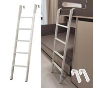 Escalera metálica para litera Que Ahorra Espacio con Gancho, Escalera para Cama Individual de Caravana/Escalera Corta Solamente, Escalera Lateral Doble para Armario de Caravana, altillo, dor