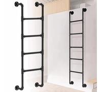 Escalera metálica para litera Tipo Loft, Escalera de Pared para Cama Individual, Escalera de Entrada y Salida de 100-300 cm de Altura, Escalera Universal Que Ahorra Espacio, soporta hasta 15