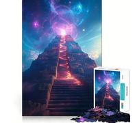 Escalera Mística a Las Estrellas Rompecabezas para Adultos de 1000 Piezas Fortalece la Memoria Diversión Relajante Calidad Edge Regalo Festivo (38x52cm)