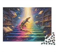 Escalera Mística Lagarto Puzzle de 1000 Piezas Papel para Adultos Biblioteca Mágica Relajación Juego Familiar Regalo 70x50cm/1000pcs